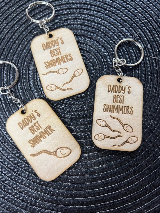Dad’s best swimmers key ring
