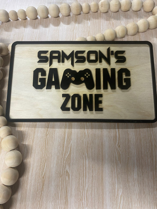 Gaming room sign