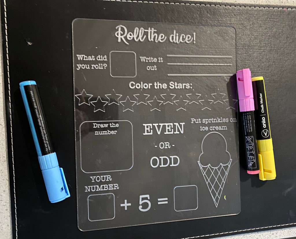 Educational maths wipe boards - 4 Little Dreamers