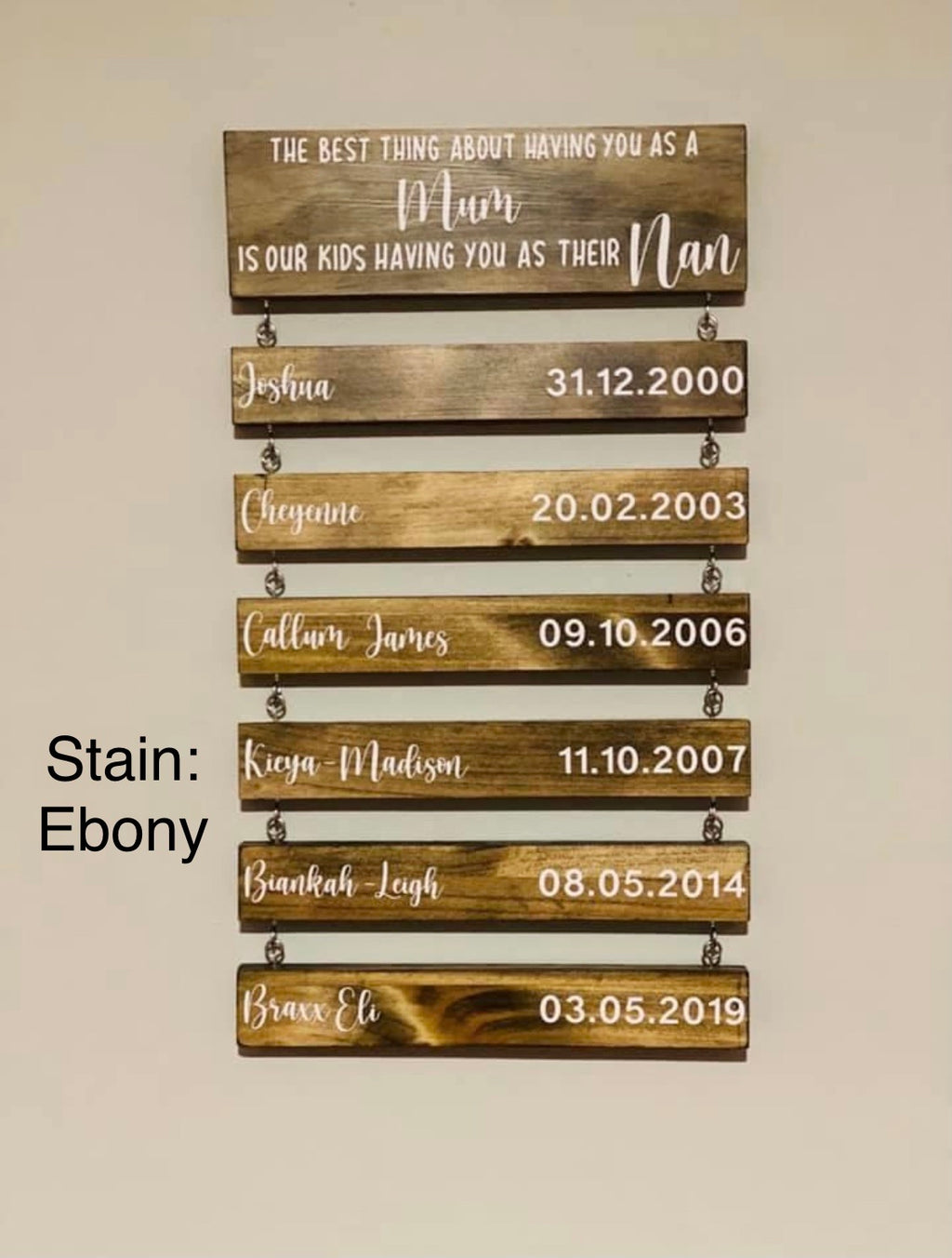 Family wall hanging piece - 4 Little Dreamers