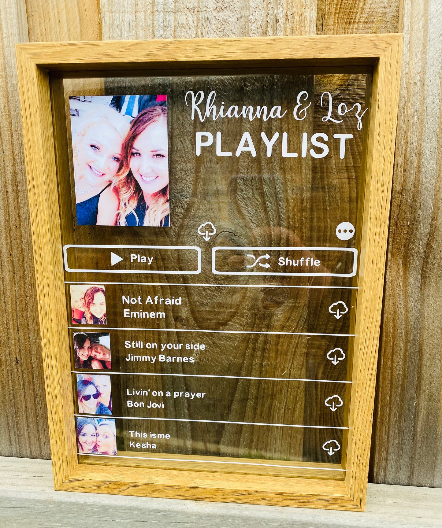 Customised playlist frame