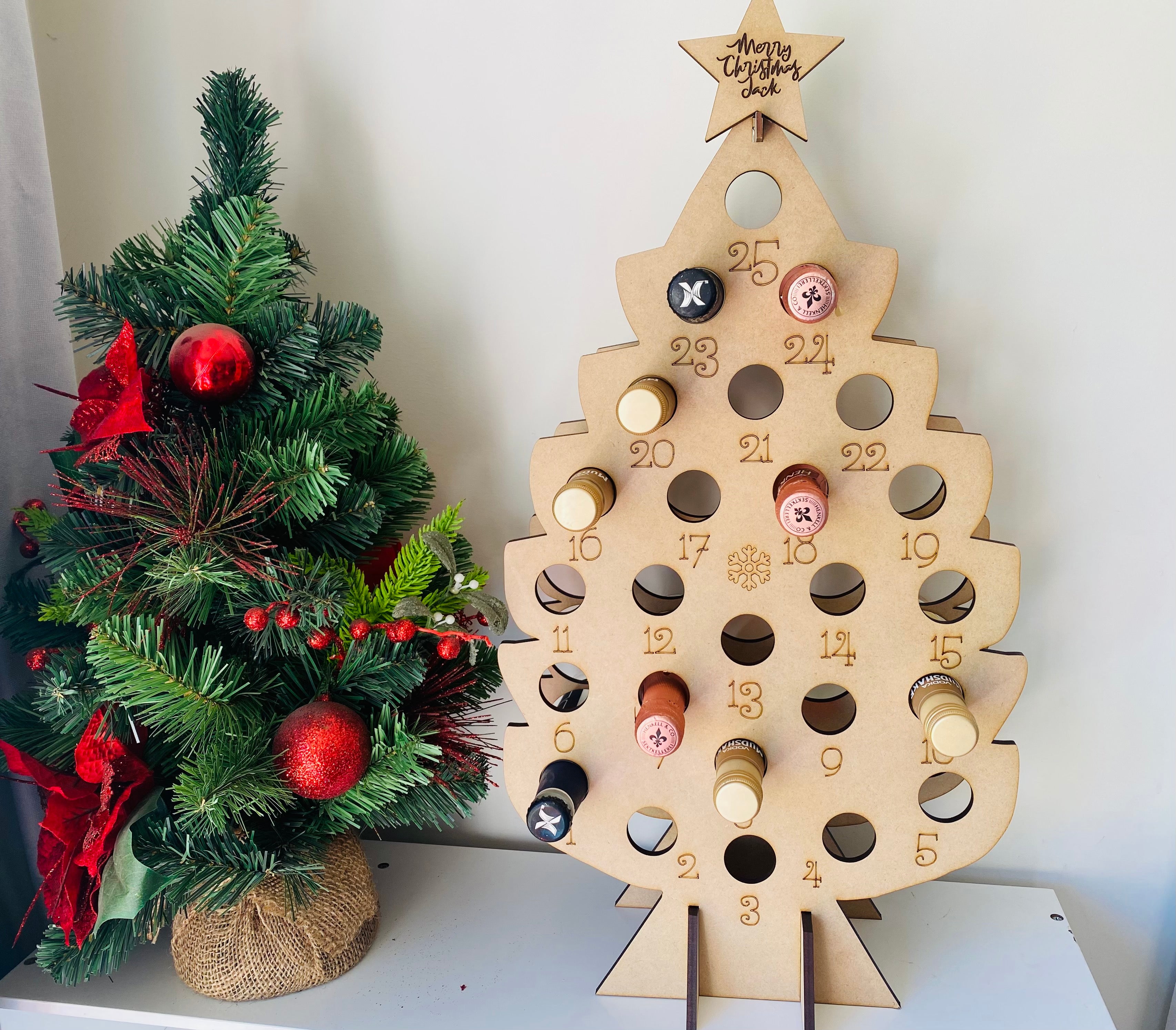Alcohol bottle countdown tree - 4 Little Dreamers