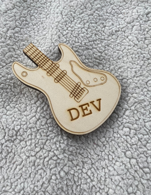 Personalised guitar pick holder