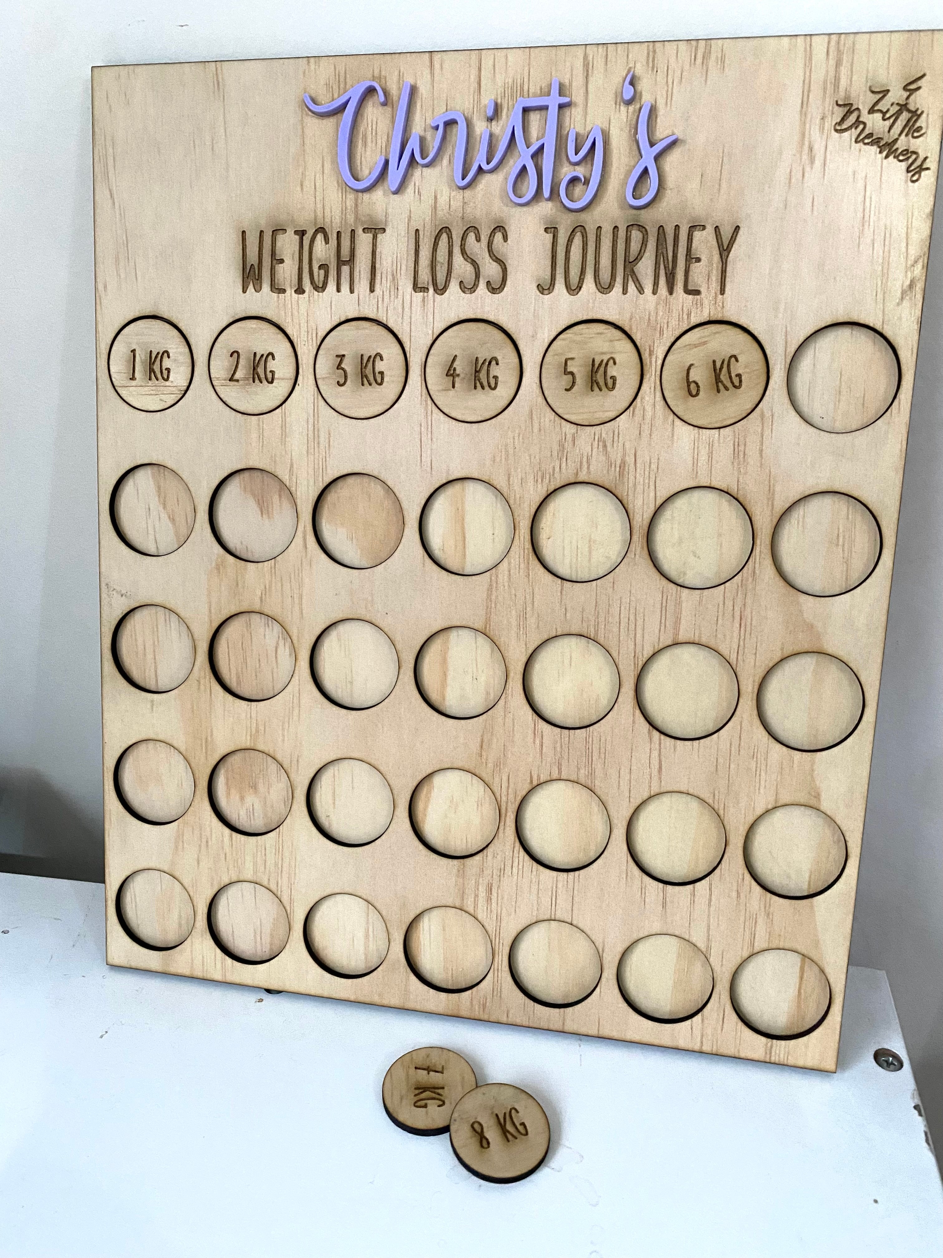 Weight loss journey chart - 4 Little Dreamers