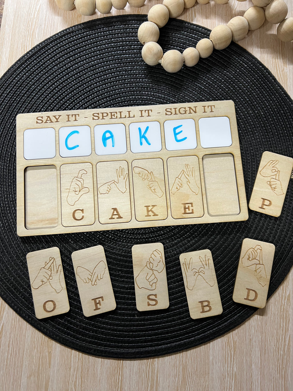 Auslan sign language learning board - 4 Little Dreamers