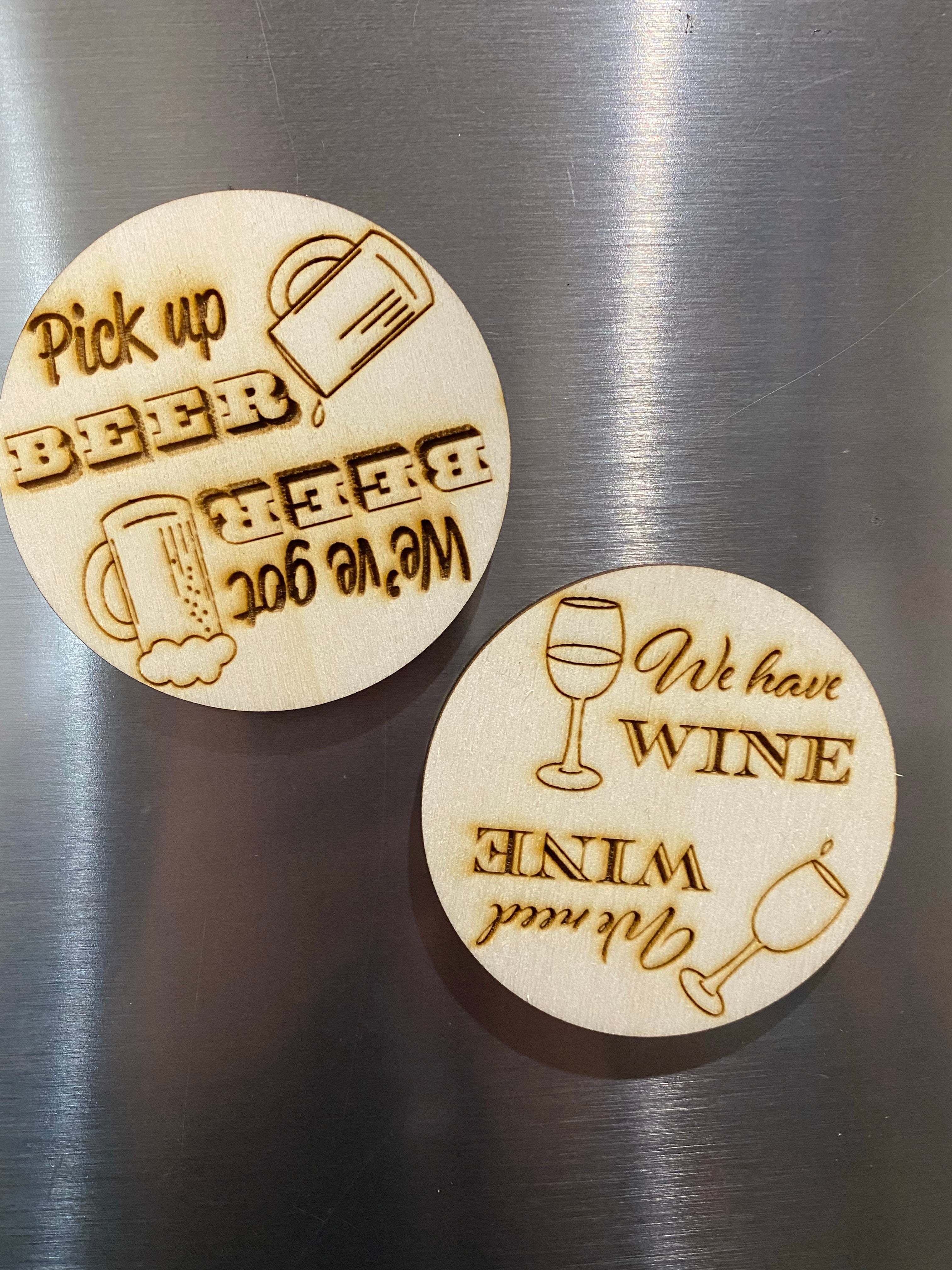 Beer & wine reminder magnets - 4 Little Dreamers