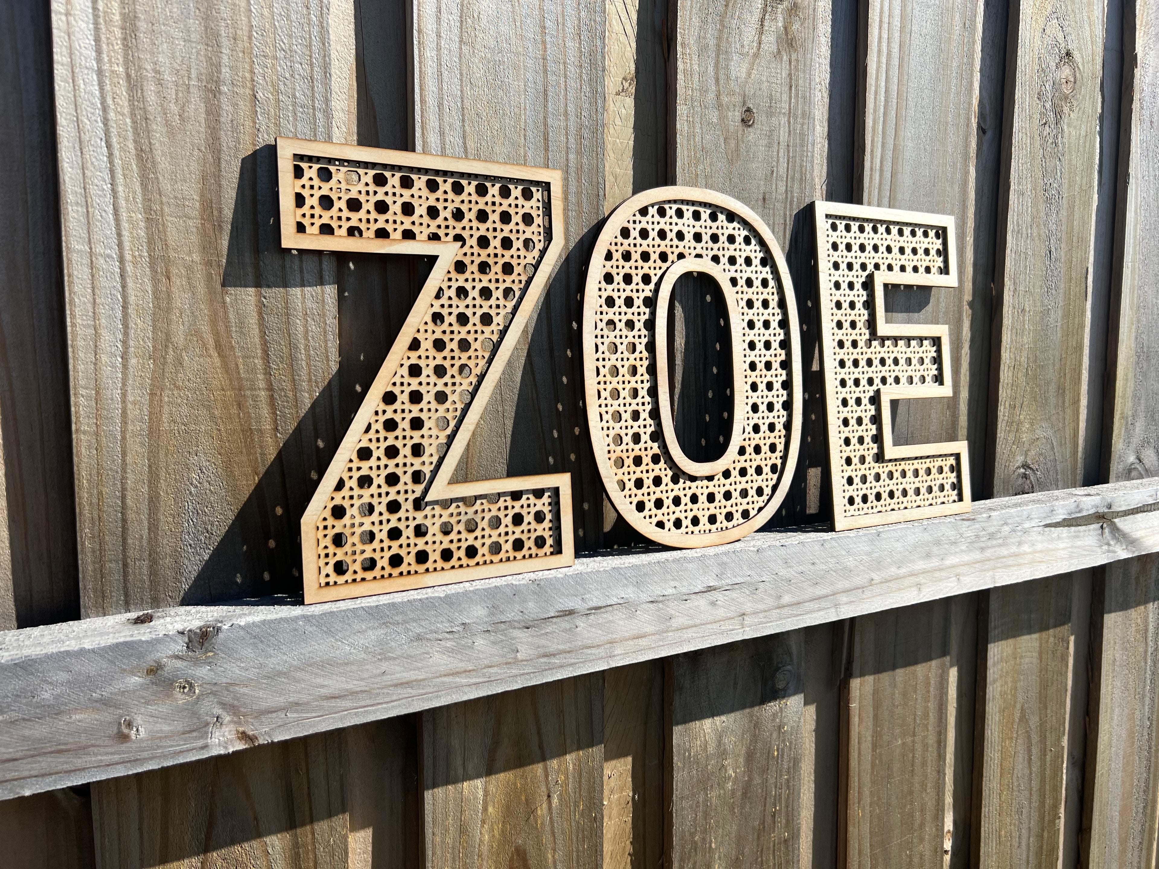 Rattan letters - 4 Little Dreamers