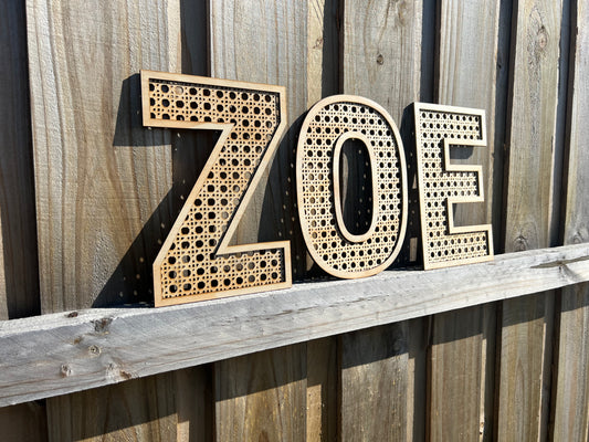 Rattan letters - 4 Little Dreamers