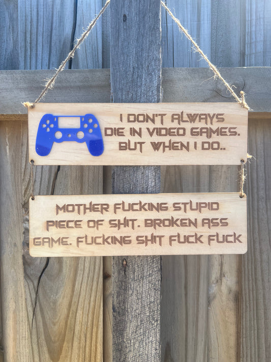 Humorous gaming sign