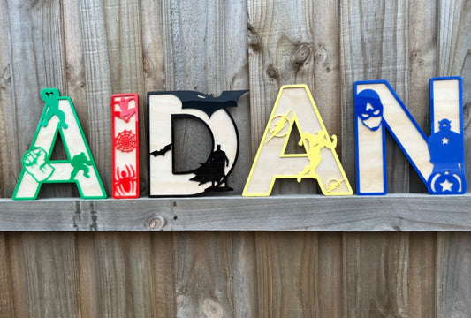 Superhero letters 15cm - 4 Little Dreamers