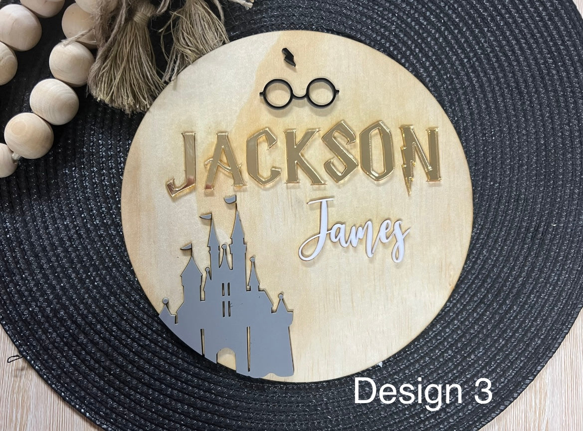 Kids acrylic name plaques - 4 Little Dreamers