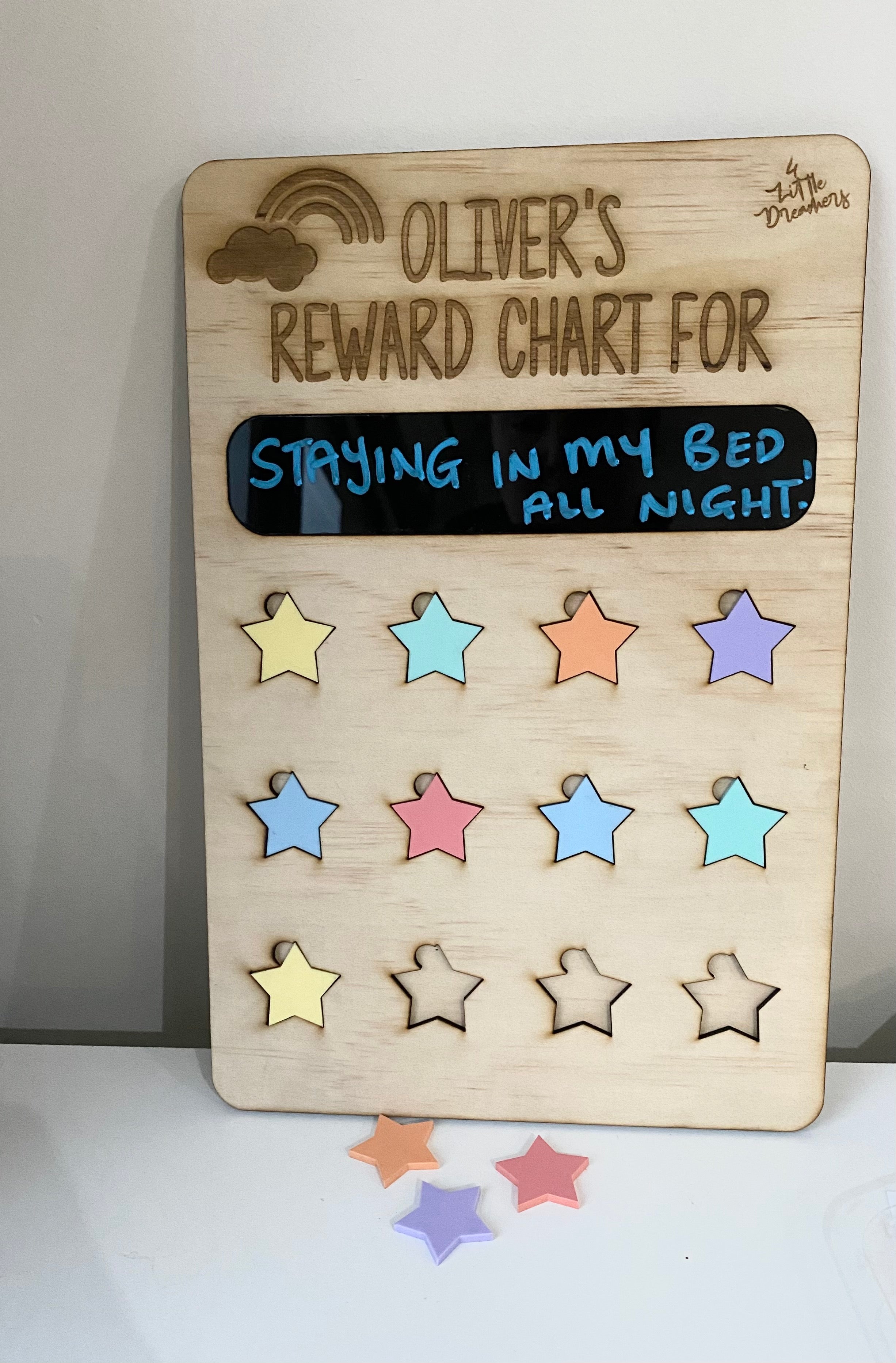 Reward chart (12 stars) - 4 Little Dreamers