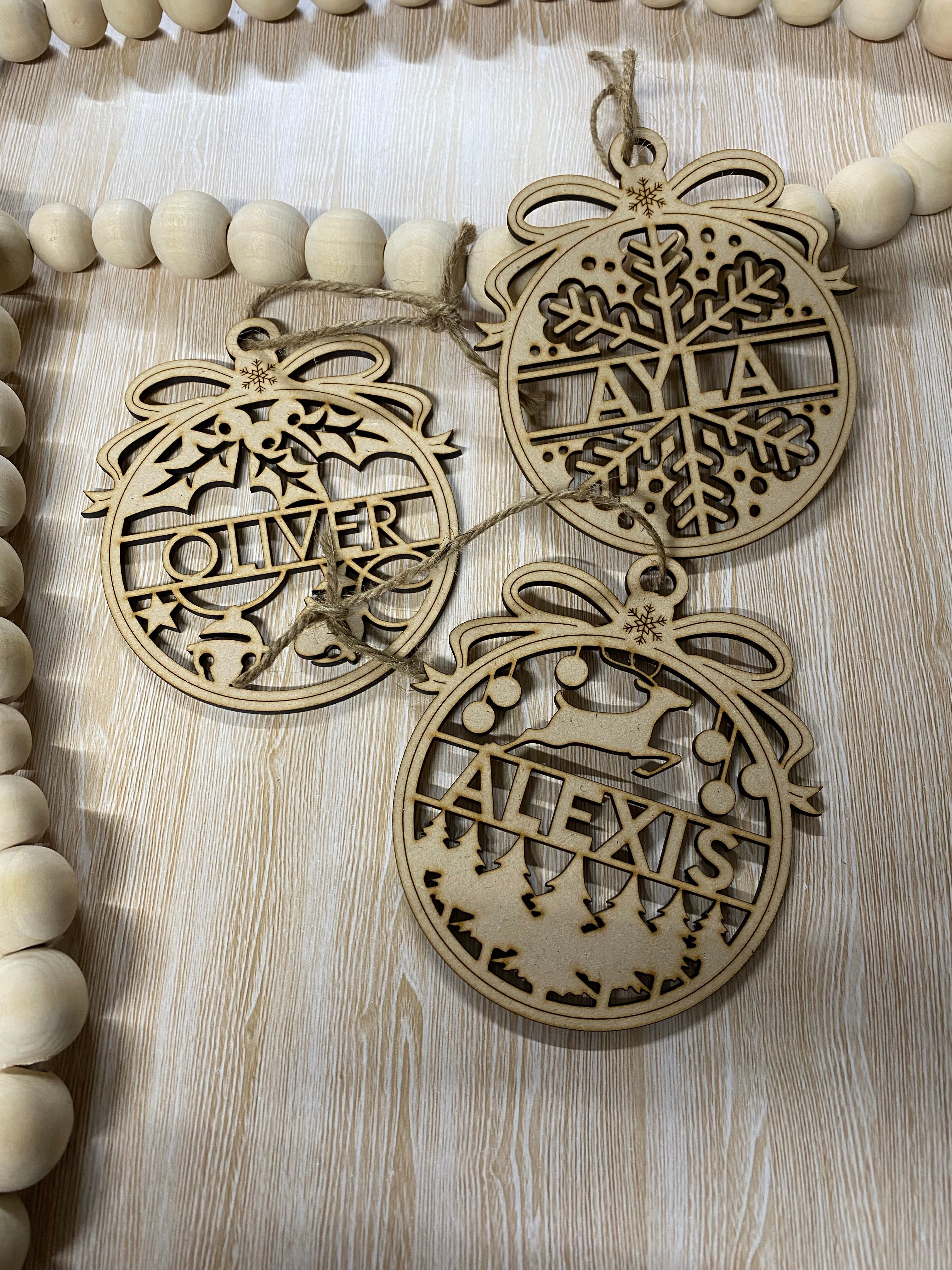 Name ornaments - 4 Little Dreamers