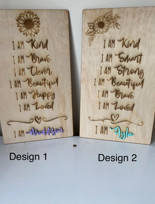 Affirmation plaques - 4 Little Dreamers