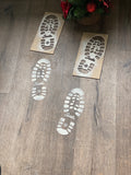 Foot print stencils - 4 Little Dreamers