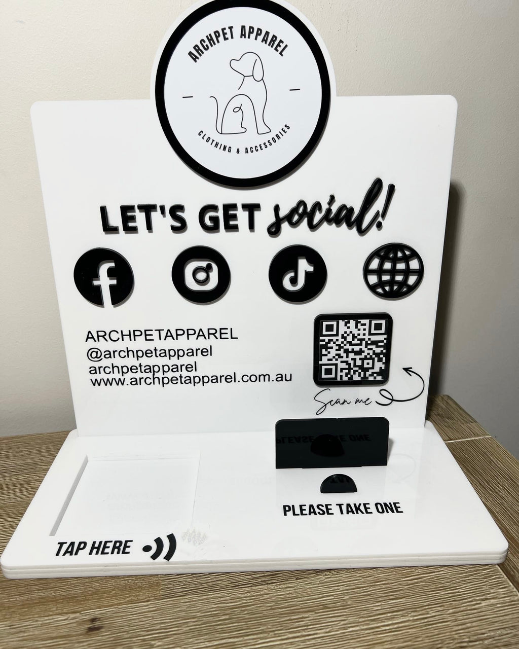 Acrylic square reader stand - 4 Little Dreamers