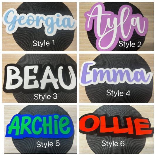 2 layer name plaques - 4 Little Dreamers