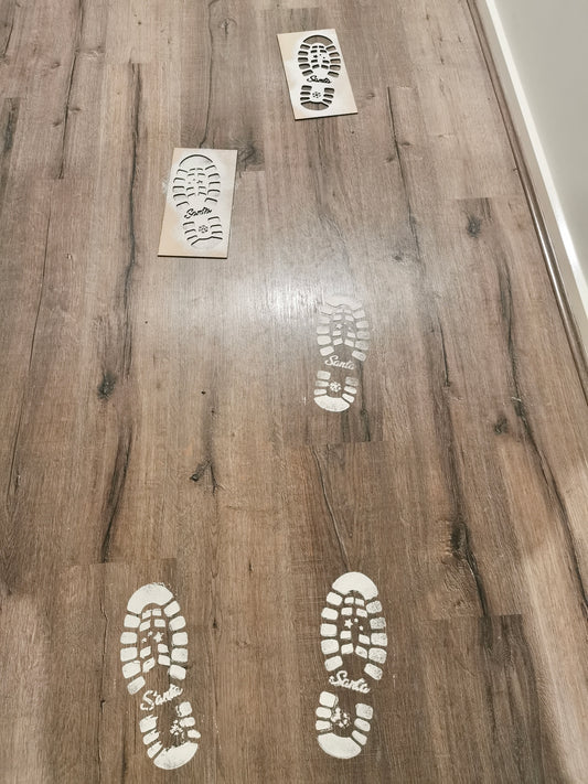 Foot print stencils - 4 Little Dreamers