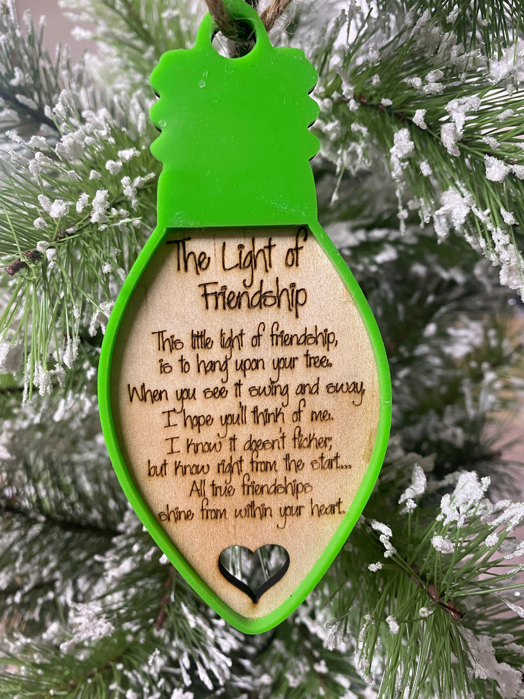 Light of friendship Christmas tree ornament - 4 Little Dreamers